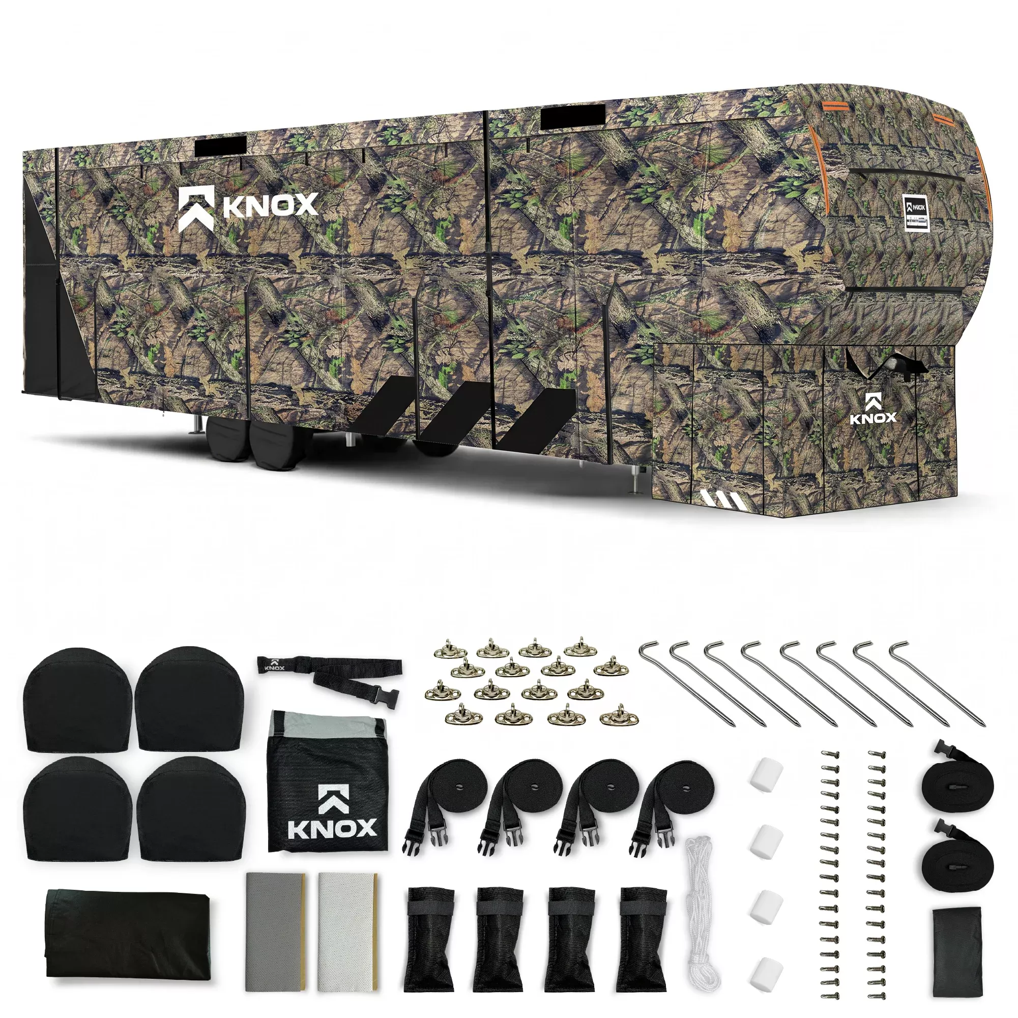 Knox RV Cover - Camo 5th Wheel with Skirt Combo