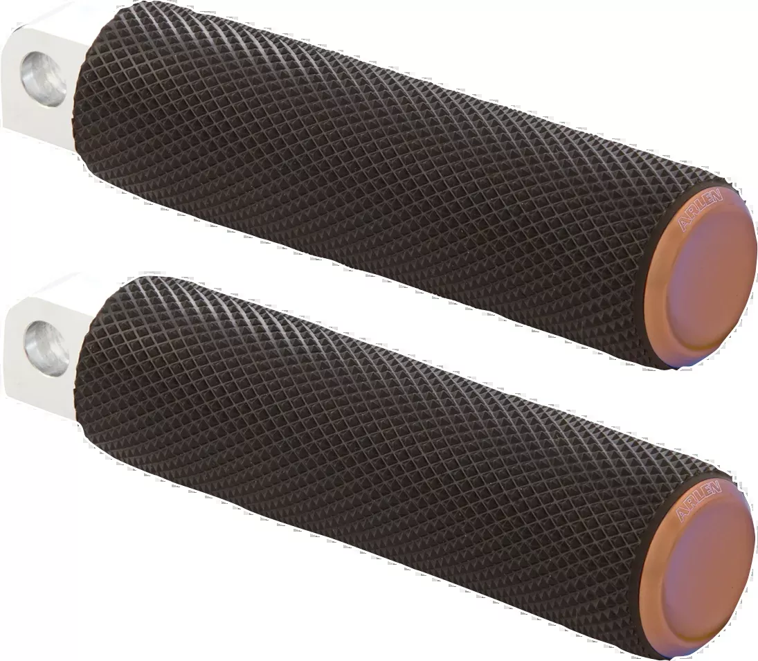 Knurled Footpegs - Male Mount - Titanium