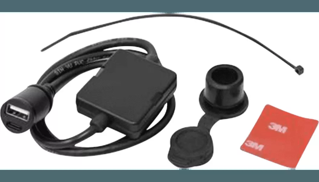 KOSO Dual Port USB Charger Type C & A Adaptor for Harley Davidson (Single Quick Charge)