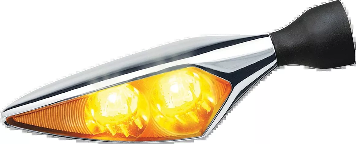 Kuryakyn 2548 Chrome Micro Rhombus Front Left Right Rear Amber LED Turn Signal