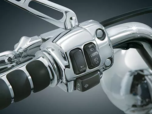 Kuryakyn 7808 Motorcycle Handlebar Accessory: Hand Control Switch Housings for 1996-2013 Harley-Davidson Motorcycles, Chrome, 1 Pair