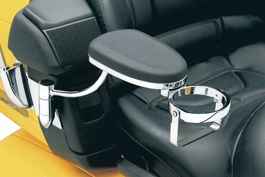 Kuryakyn 8991 – Passenger Armrests for 2001-2017 GL1800 Models – Chrome /Black