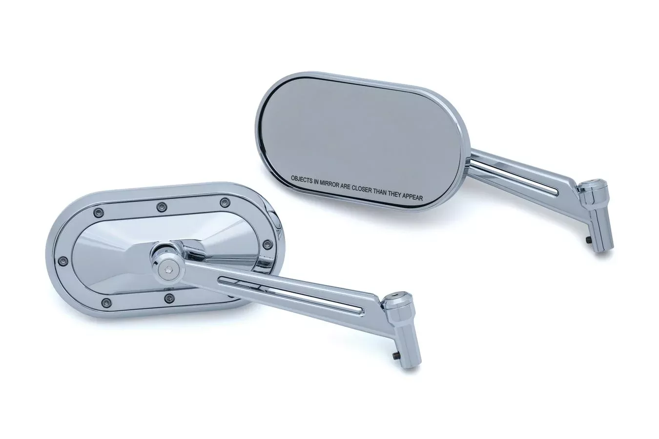 Kuryakyn All Chrome 6" Heavy Industry Mirrors for Harley Victory Metric