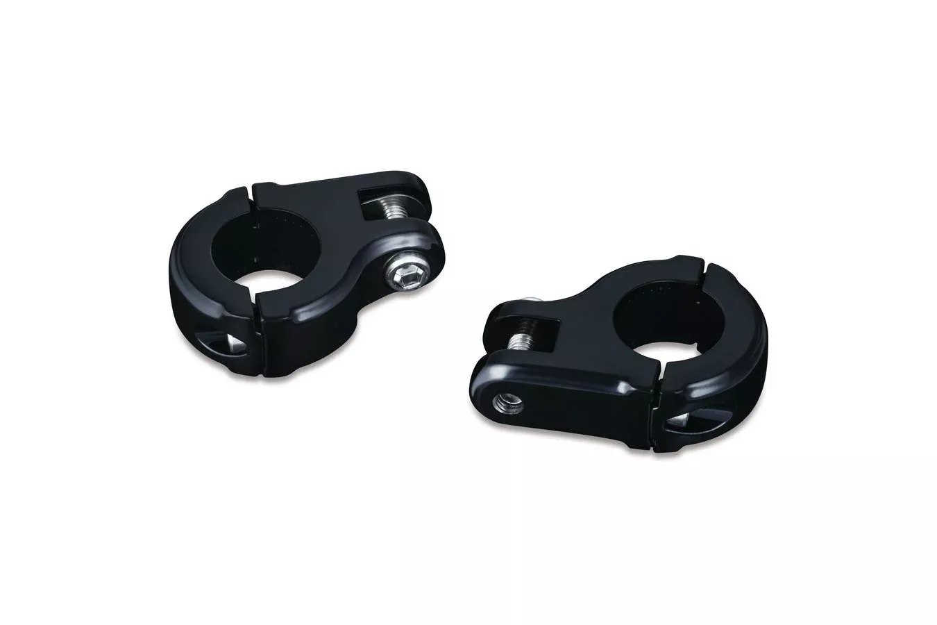 Kuryakyn Black Brute Engine Guard 1-1/4" Highway Peg Mounts for Harley or Metric