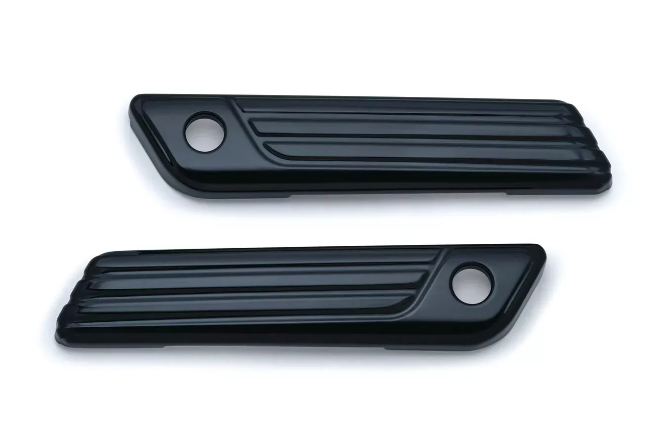Kuryakyn Black Tri Line Saddlebag Hinge Latch Covers 14-17 Harley FLH/T