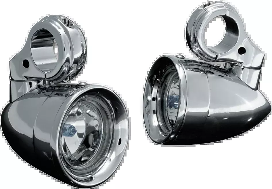 Kuryakyn Chrome 3" Universal Motorcycle Engine Guard Mounted Driving Lights