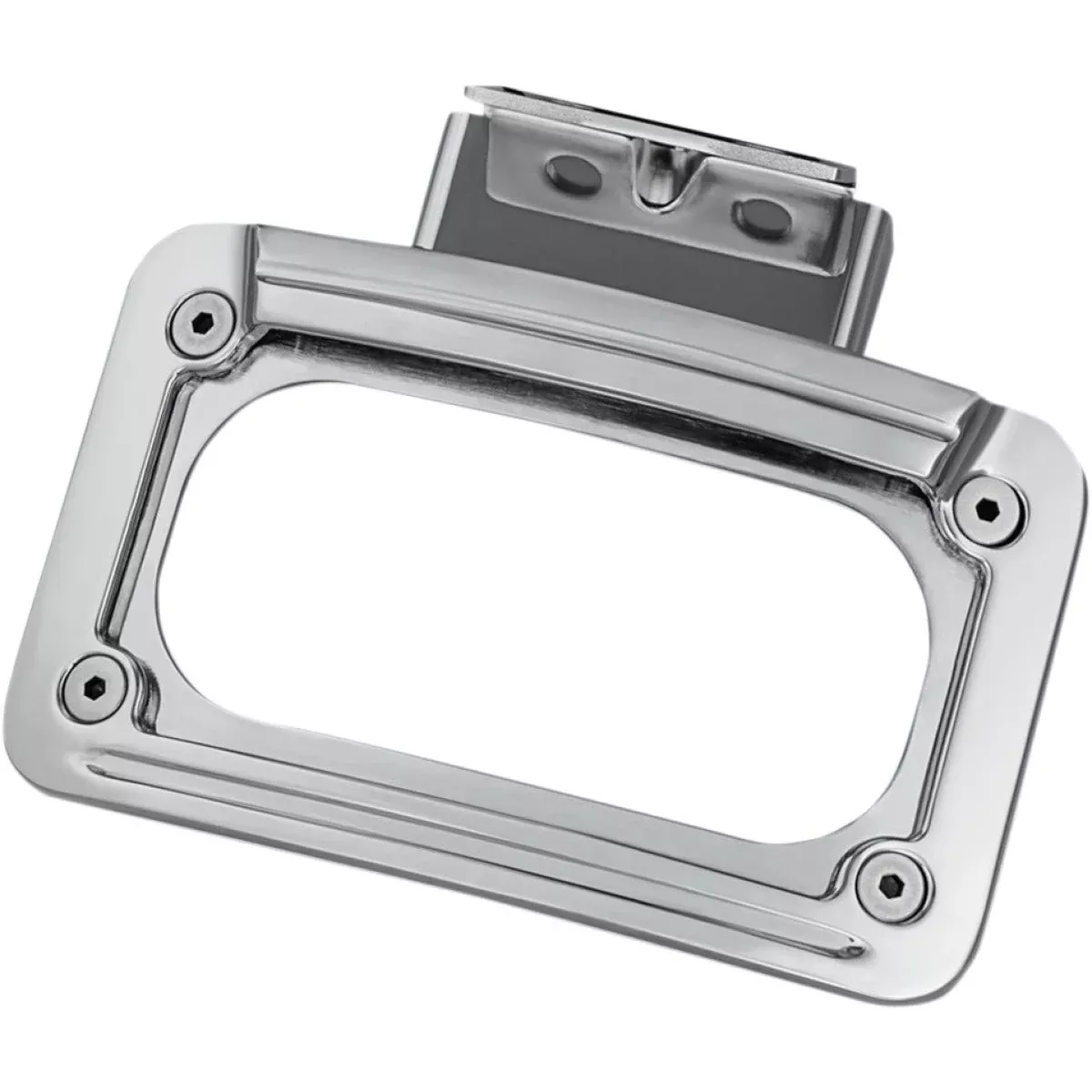 Kuryakyn Chrome LED Curved License Plate Frame w/ Mount for Indian 14-16