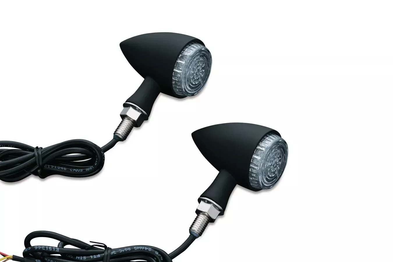 Kuryakyn Matte Black Torpedo Style Rear Run-Turn-Brake L.E.D Lights