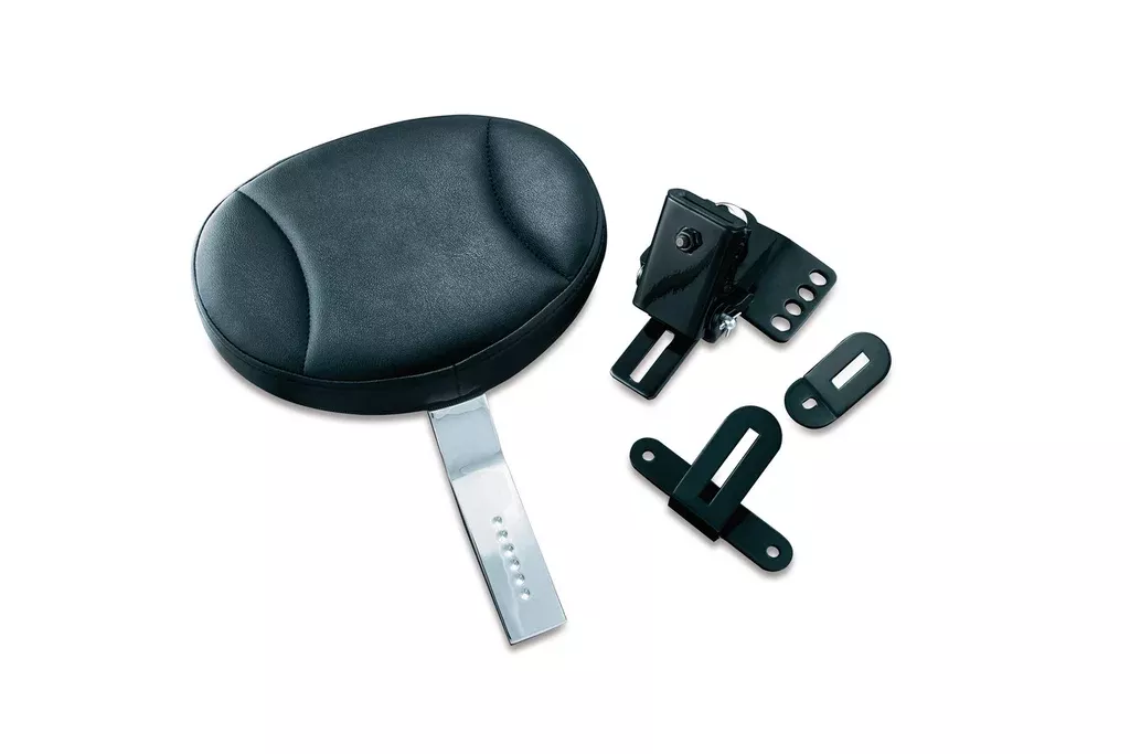 Kuryakyn Plug-In Driver Backrest – Contoured Pad w / Removable Pocket – Chrome – 1670