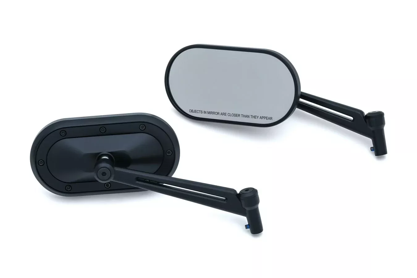 Kuryakyn Satin Black 6" Heavy Industry Mirrors for Harley Victory Metric