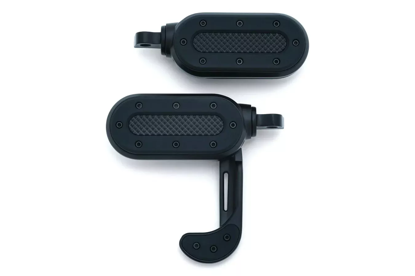 Kuryakyn Satin Black Heavy Industry Switchblades Foot Pegs w/ Male Mount
