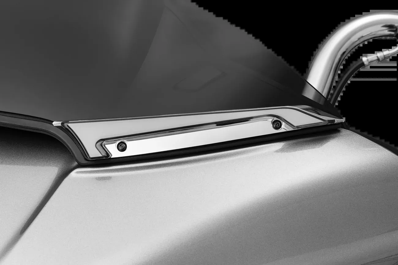 Kuryakyn Tracer LED Chrome Windshield Trim Lights for 2015-23 Harley Road Glide