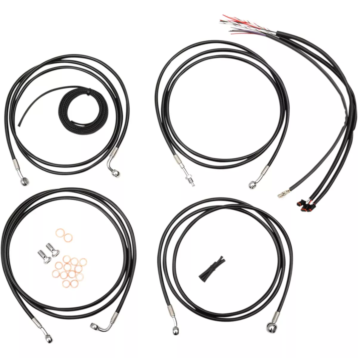 La Choppers Complete Cable Kit – LA-8052KT2-16B For Harley Touring 2014-2015
