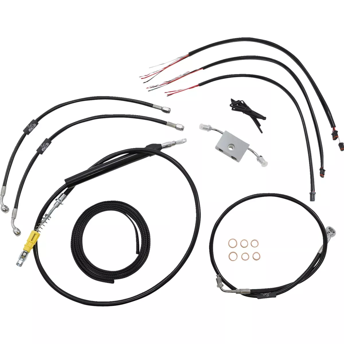 La Choppers Complete Cable Kit - LA-8157KT2-16B For Harley Softail 2018-2024