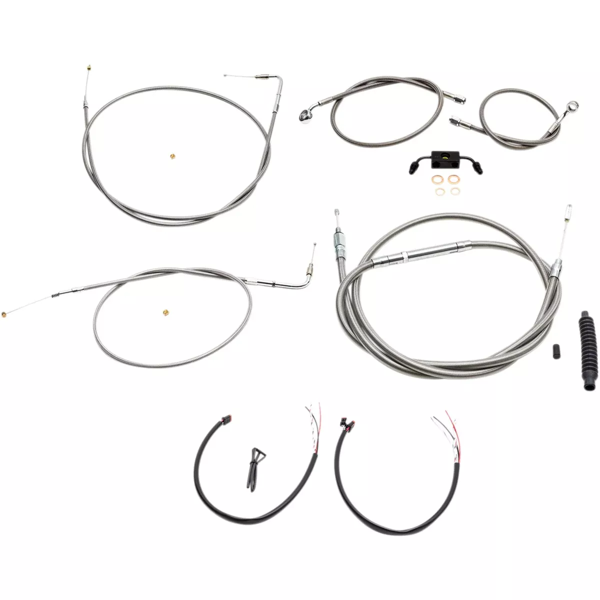 La Choppers Complete Cable Kit - LA-8211KT2-13 For Harley Dyna 2012-2017
