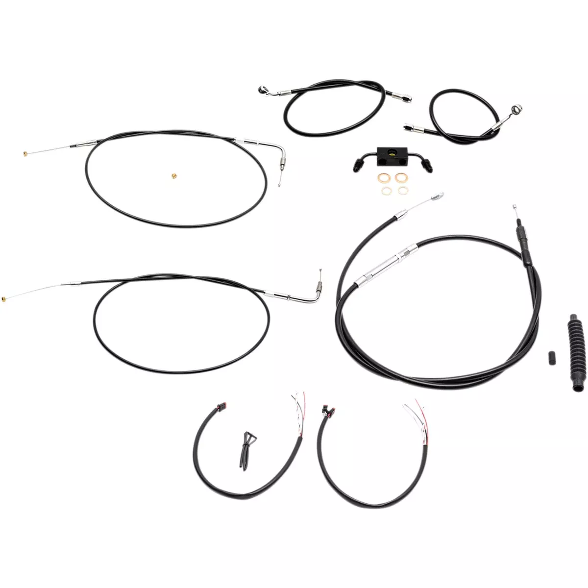 La Choppers Complete Cable Kit - LA-8211KT2-13B For Harley Dyna 2012-2017