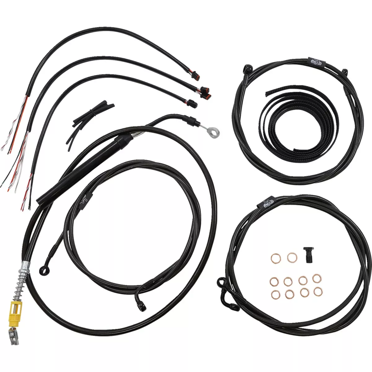 La Choppers Midnight Cable Kit - LA-8056KT2-16M For Harley Touring 2021-2022