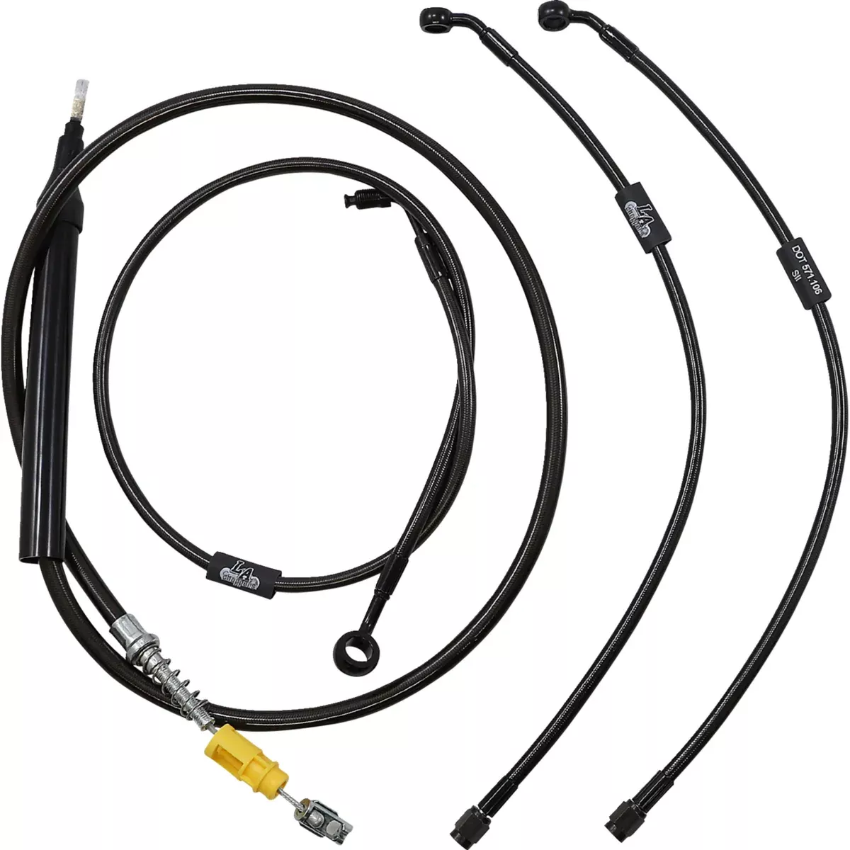La Choppers Midnight Cable Kit - LA-8157KT-16M For Harley Softail 2018-2024