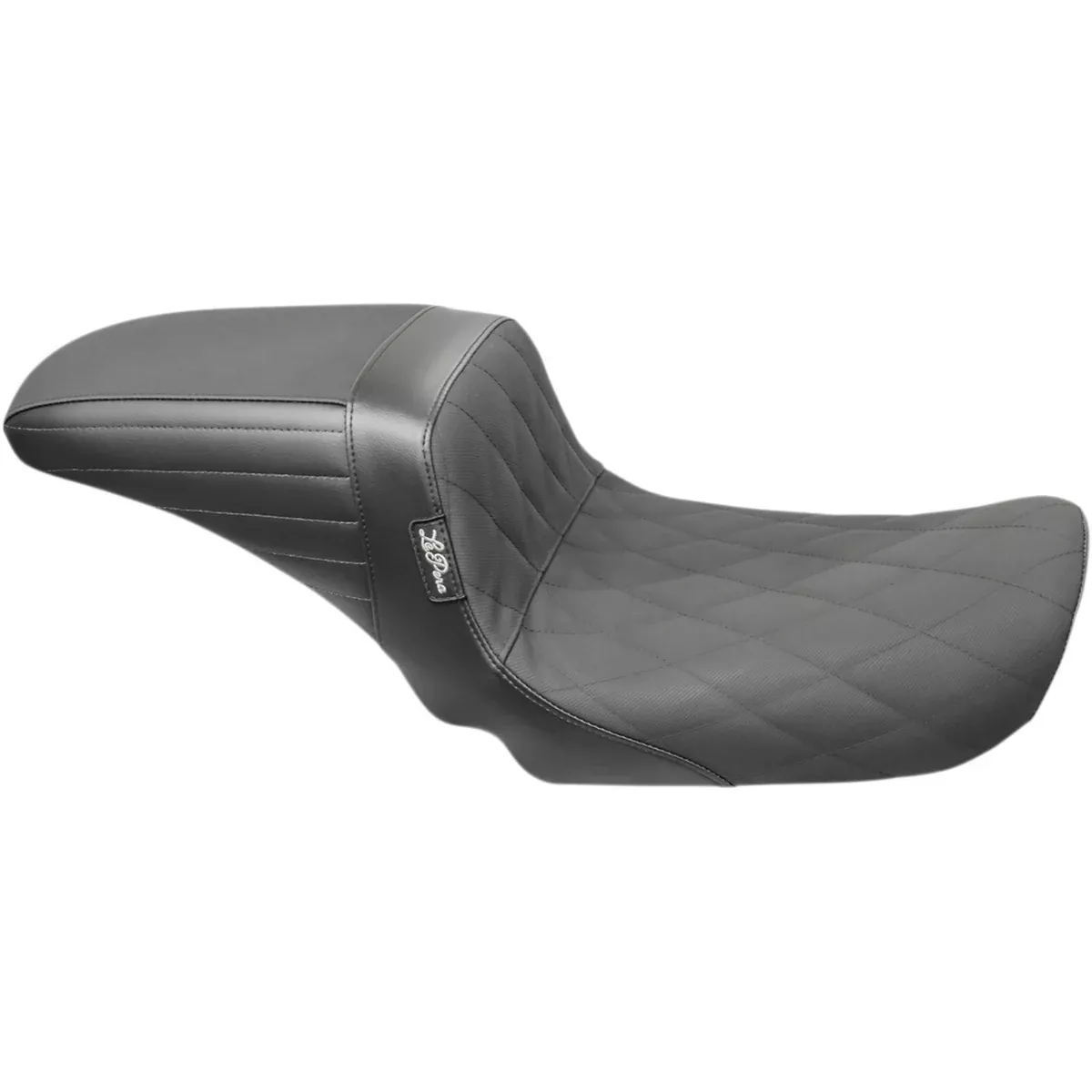 LE PERA 0803-0618 LK-591DMGP Kickflip Seat — Diamond w/Gripp Tape - Black - FXD '06-'17