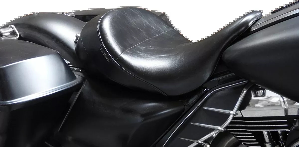 LE PERA Aviator Up Front Solo Seat - Smooth - Black - FL '08-'24 - LKU-017
