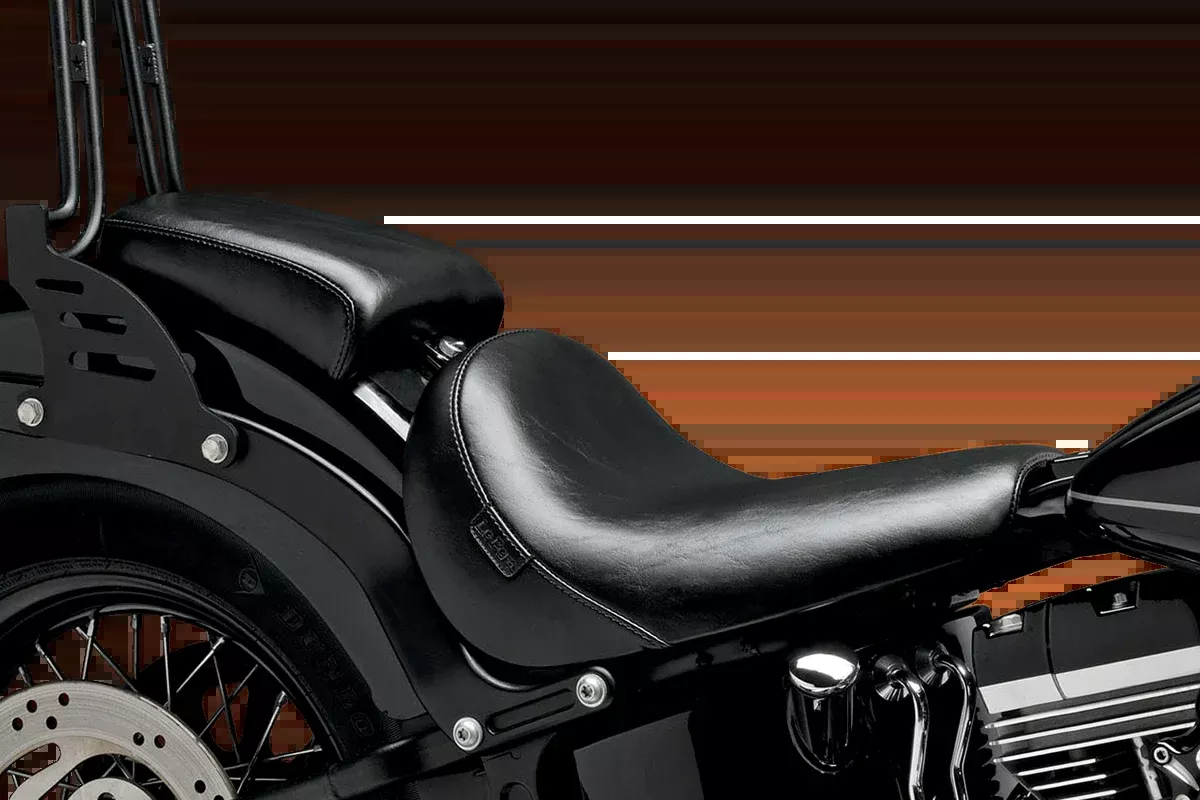 LE PERA Bare Bones Pillion Pad - Smooth - Black - FXS/FLS '11-'17 - LKS-007P