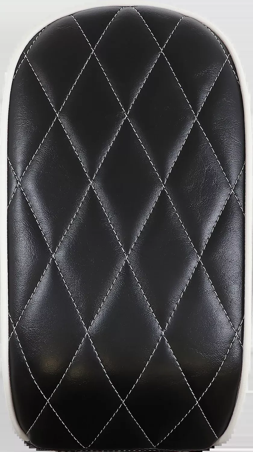 LE PERA Bare Bones Pillion Pad - White Diamond - Black - FL/FX '18-'24 - LY-007PDMWTP