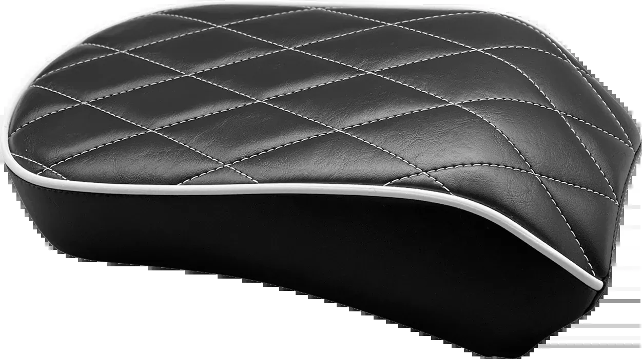 LE PERA Bare Bones Pillion Pad - White Diamond - Black - FLDE/FLHC '18-'23 - LYX-007PDMWTP