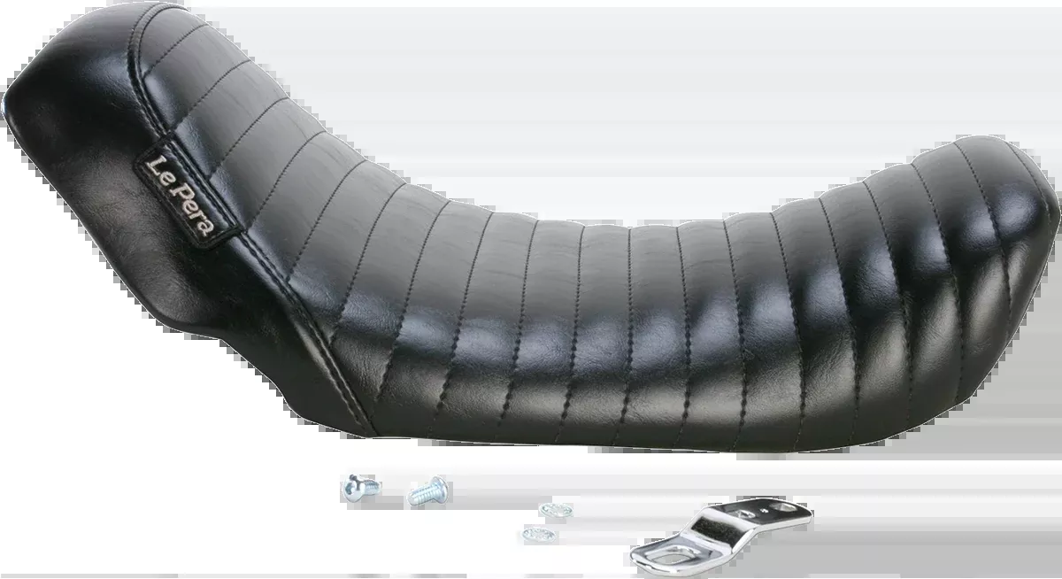 LE PERA Bare Bones Solo Seat - Pleated - Black - Dyna '06-'17 - LK-001PT