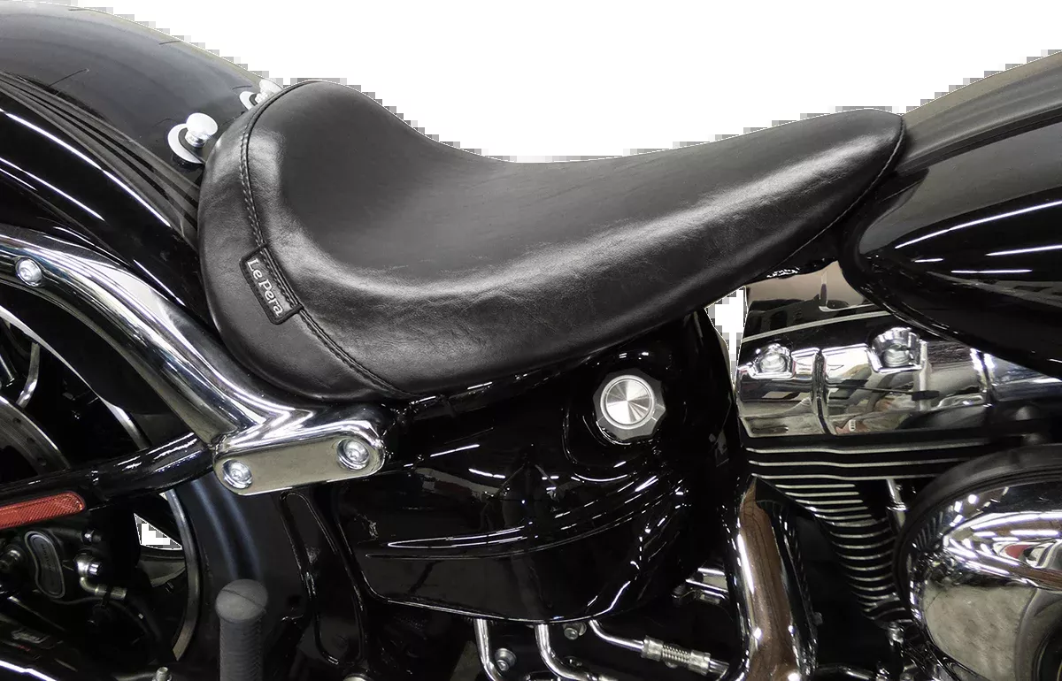 LE PERA Bare Bones Solo Seat - Smooth - Black - FXSB '13-'17 - LKB-007