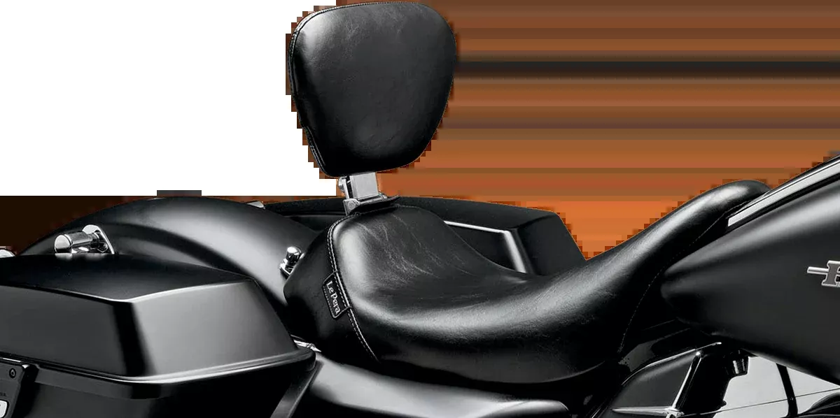 LE PERA Bare Bones Solo Seat - w/ Removable Drivers Backrest - Smooth - Black - FL '08-'23 - LK-005BR