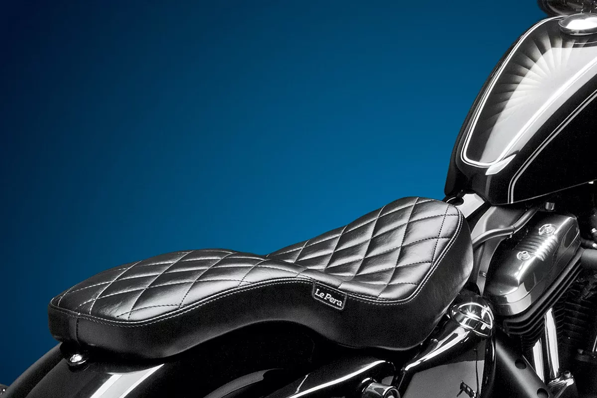 LE PERA Cobra Full-Length Seat - Diamond - Black - XL '04-'22 - LK-076DM
