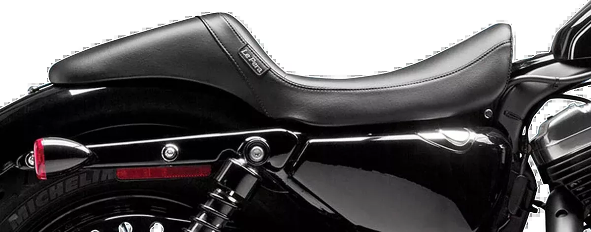 LE PERA Daytona Sport Daddy Long Legs Seat - Smooth - Black - XL '04-'22 - LC-542DLS