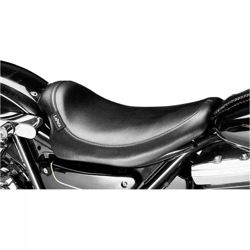Le Pera L-858 Smooth Black Low Profile Silhouette Solo Seat Harley FXR 82-00