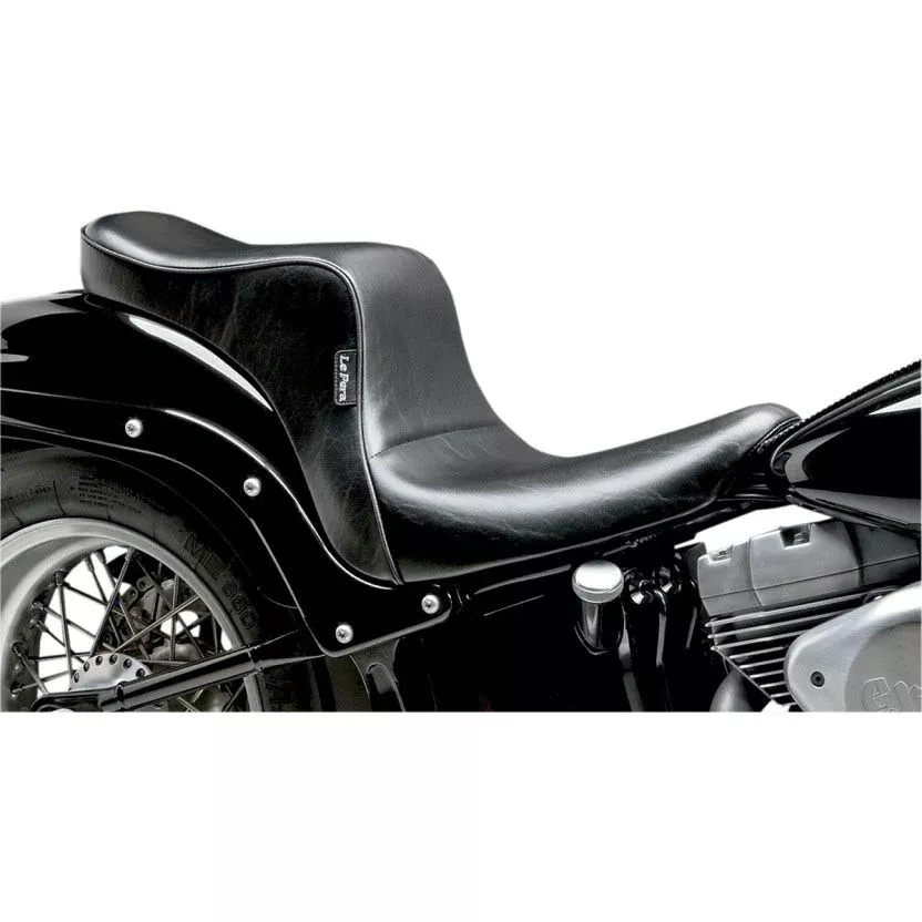 Le Pera LK-020 Smooth Cherokee 2 Up Seat Harley Softail 06-10 FXST 07-17 FLSTF