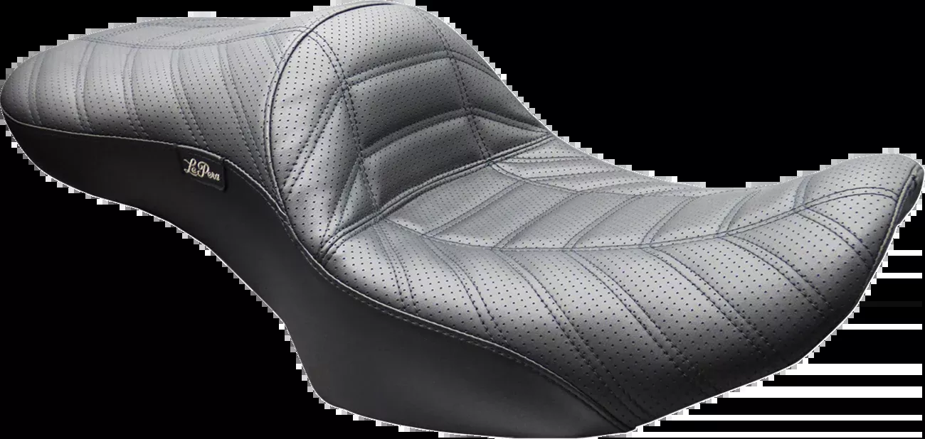 LE PERA Maverick Seat - without Backrest - Indy Stitch - Black - FLH/FLT '23-'26 - LV-957 INDY