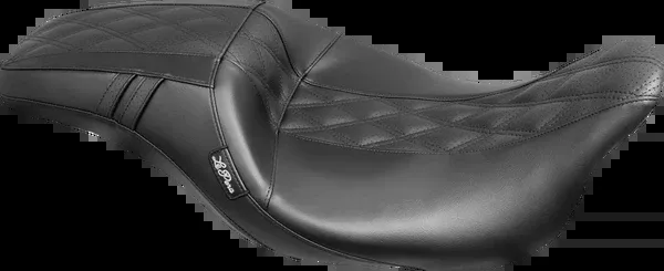 LE PERA Outcast GT-2 Seat - Full-Length - w/o Backrest - Black Double Diamond - Perforated - FL '08-'23 - LK-987GT2