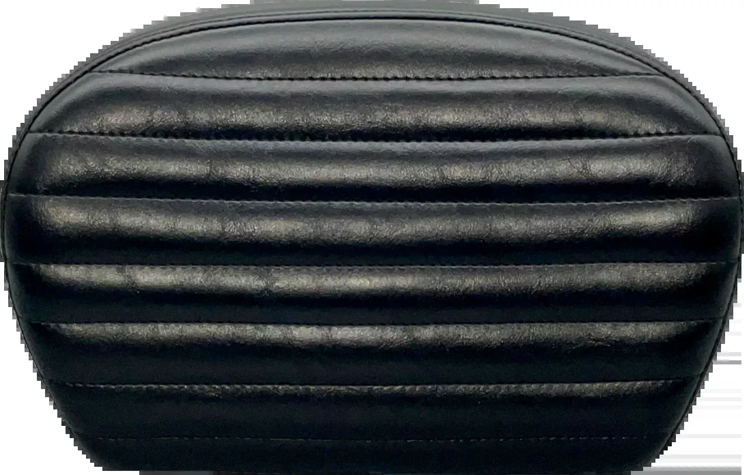LE PERA Sissy Bar Pad - Large - Pleated - Shiny Black L-SBP01PT-SH