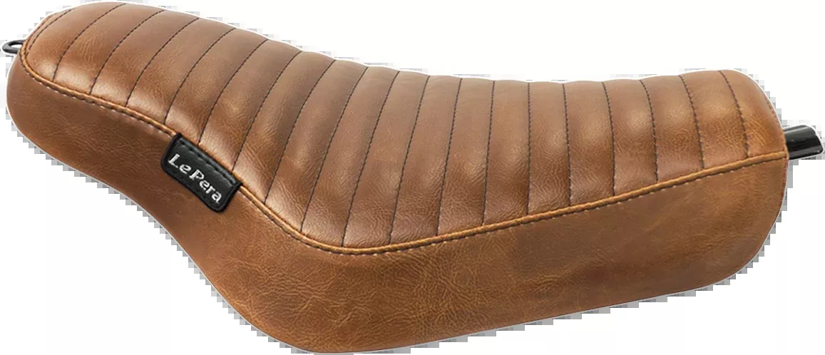 LE PERA Streaker Solo Seat - Pleated - Brown - XL '04-'23 - LK-356PTTDV