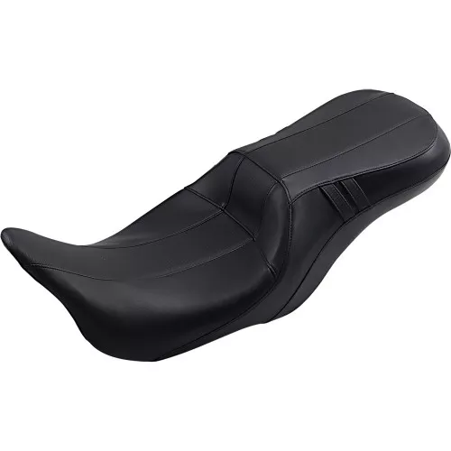 LePera Outcast GT 2-Up Seat for 2008-2023 Harley Touring - Black/Carbon Weave
