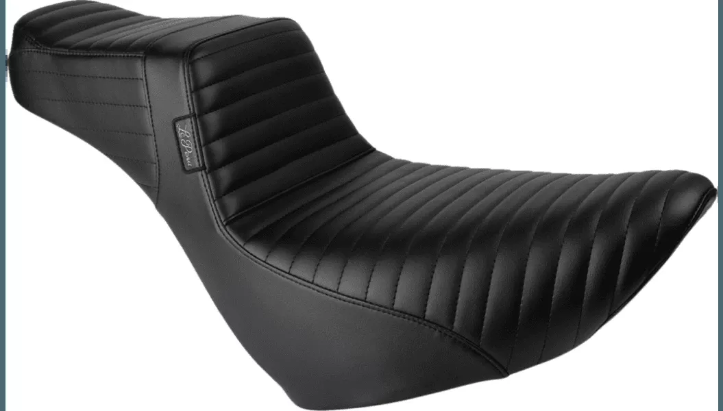 LePera Tailwhip Daddy Long Legs Seat for '18-Up Harley Davidson Low Rider Models and Sport Glide - Basketweave - Black