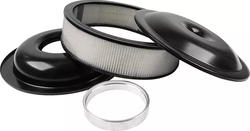 Lightweight 14in Air Cleaner Kit Black 4in Paper Element ALL25915