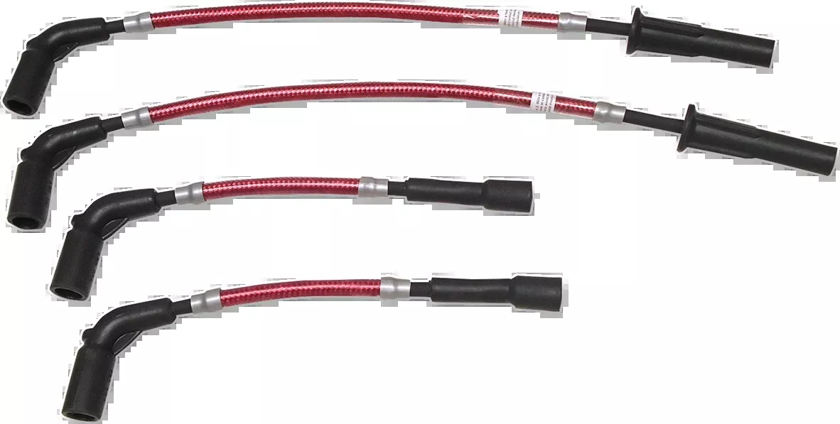 Magnum Red Braided Motorcycle Spark Plug Wires 2018-2023 Harley Softail Models