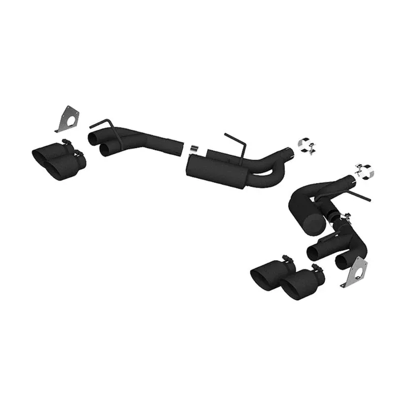 MBRP 2.5in BLK NPP Dual Axle Back Exhaust w/ 4in Quad Dual Wall Tips fits 2016-2024 Chevrolet Camaro LT V6 / 2017-2018 Chevrolet Camaro LS V6