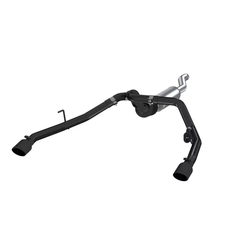 MBRP 2.5in Dual Rear Exit Cat Back Exhaust Black Coated fits 2020-2025 Jeep Gladiator 3.6L