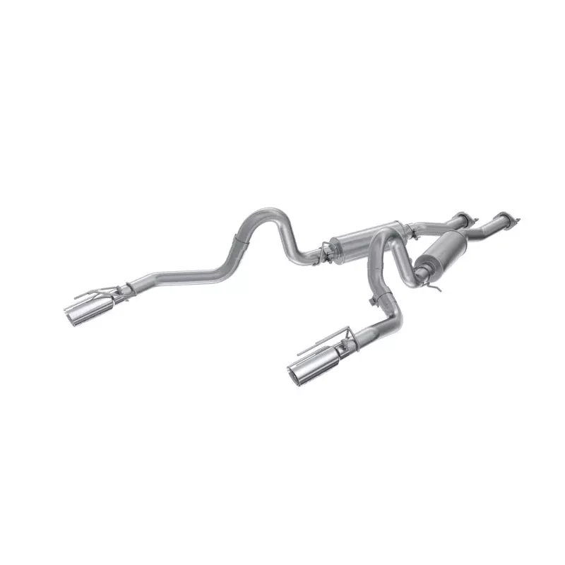 MBRP 2.5in Dual Split Rear AL Catback Exhaust w/ 3.5in Dual Wall Tips fits 1999-2004 Ford Mustang GT, Mach 1