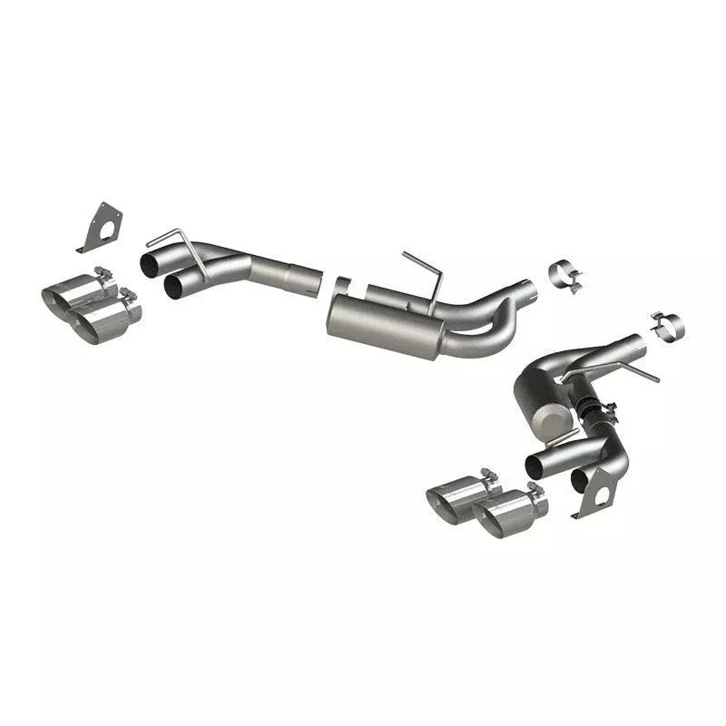 MBRP 2.5in T304 NPP Dual Axle Back Exhaust w/ 4in Quad Dual Wall Tips fits 2016-2024 Chevrolet Camaro LS V6, LT V6