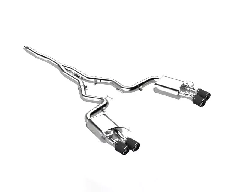 MBRP 3in Cat-Back Exhaust w/ Quad Carbon Fiber SS Tips – T304 fits 2019-2023 Ford Mustang 2.3L EcoBoost