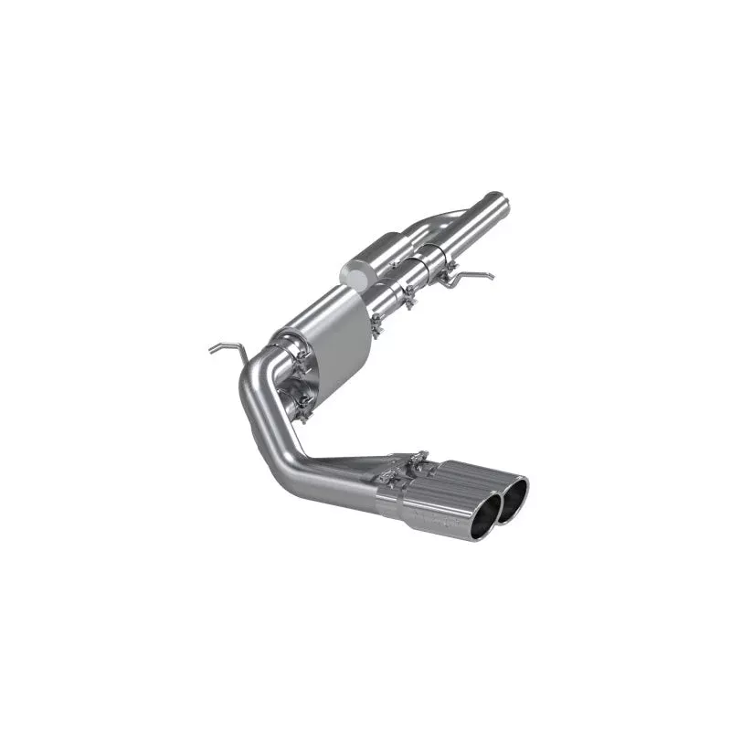 MBRP 3in Cat Back Pre-Axle Dual Outlet w/ 4in Tip – T304 fits 2009-2019 Chevrolet Silverado 1500, Silverado 1500 LD / GMC Sierra 1500, Sierra 1500 Limited