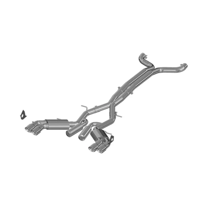 MBRP 3in Dual Cat-Back Quad Tip Exhaust Street Version w/ SS T409 Tips fits 2016-2024 Chevrolet Camaro SS 6.2L / 2017-2024 Chevrolet Camaro ZL1 6.2L / 2020-2022 Chevrolet Camaro LT1 6.2L
