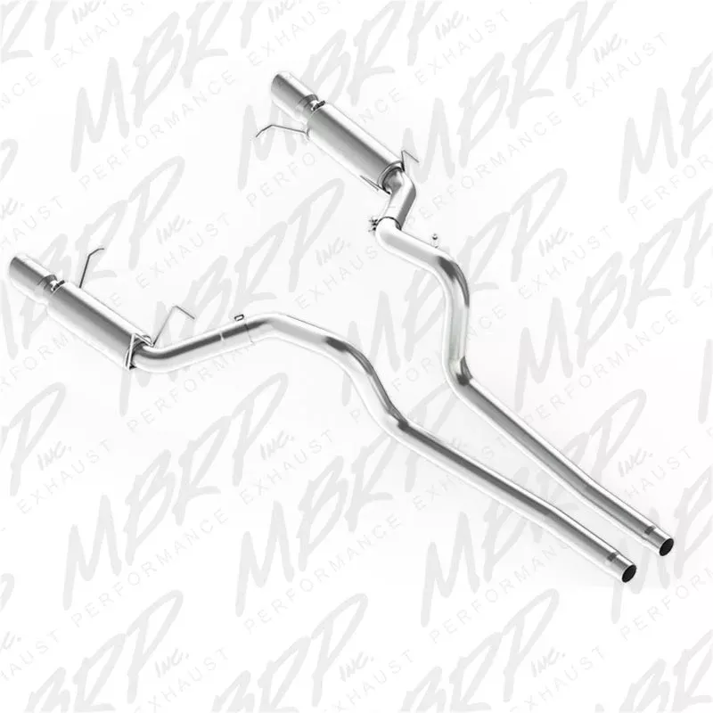 MBRP 5.0L Dual Split Rear Race Version AL 3in. Cat Back Exhaust System fits 2011-2014 Ford Mustang GT / 2011-2012 Ford Mustang Shelby GT500